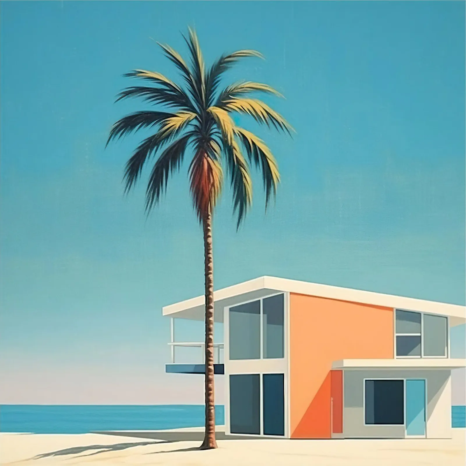 Coconut Trees In The Beach poster da robertmotoiart