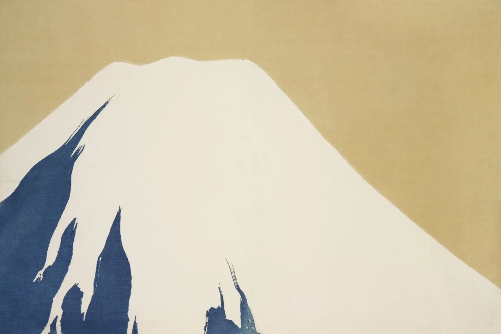 Mount Fuji from Momoyogusa–Flowers of a Hundred Generations canvas with Floater frame by vintageshop