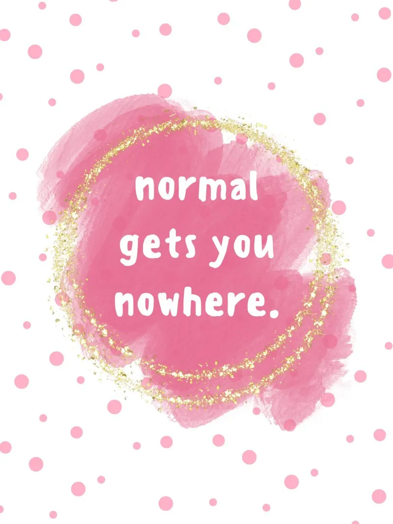 Normal gets you nowhere tela con Cornice a cassetta da PinkCandyWalls