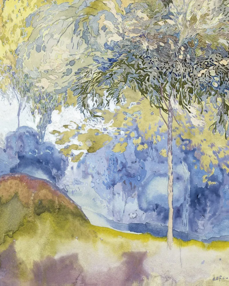 landschap painting tela con Cornice a cassetta da vintageshop