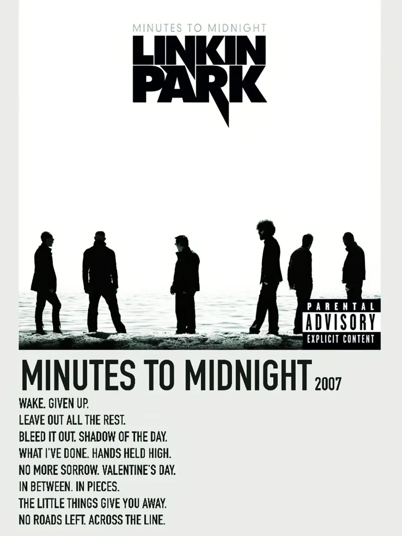 Linkin Park Minutes To Midnight poster con telaio in legno da Roronoa7