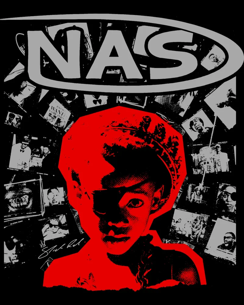 silhouette Nasty Nas poster da igoshdesigns