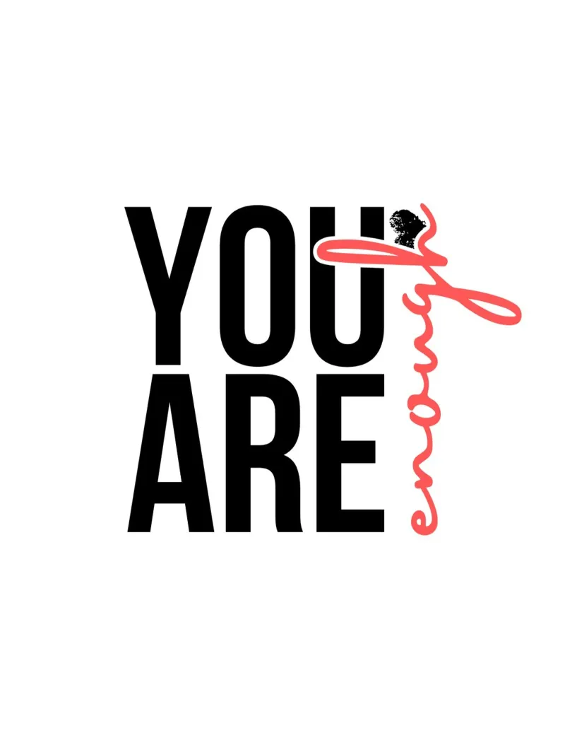 You are enough poster con telaio in plastica da PinkCandyWalls