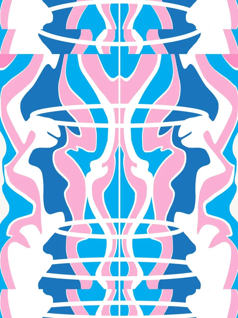 Bizarre Pattern 07 canvas with Floater frame by Little Dean
