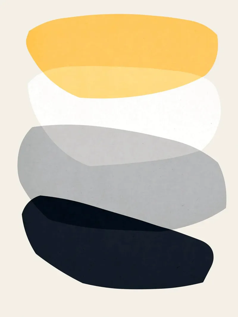 Abstract harmony canvas with Floater frame by Sven B Strauss