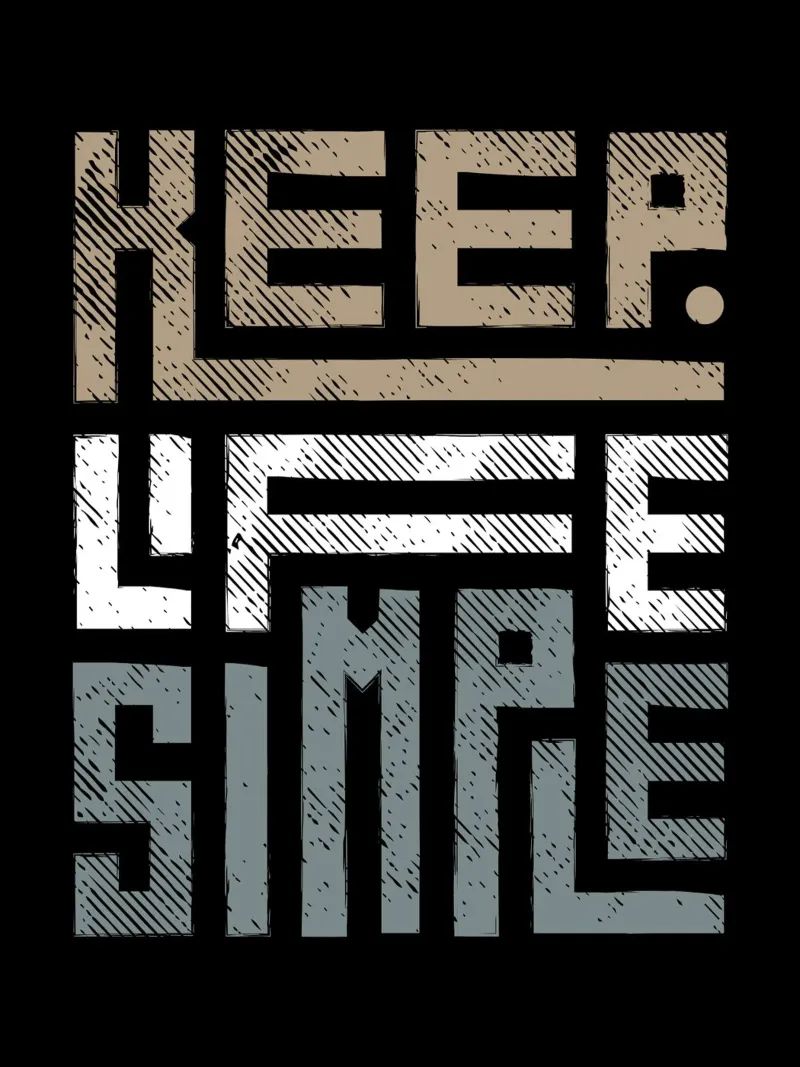 Keep life simple poster con telaio in legno da PinkCandyWalls