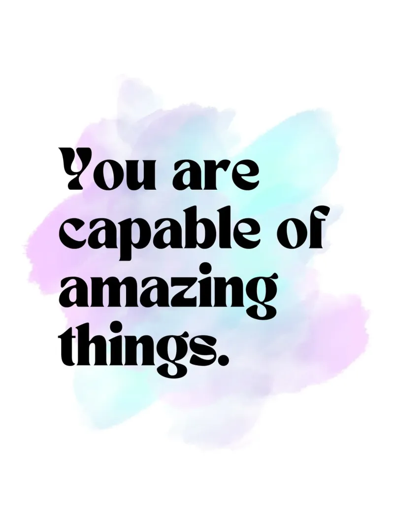 You are capable of amazing things poster con telaio in legno da PinkCandyWalls