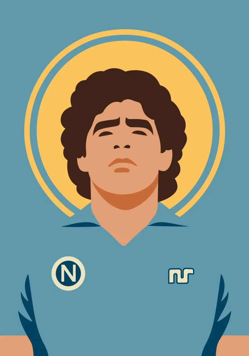 Maradona in Naples: The Saint of Football poster da ramosashop