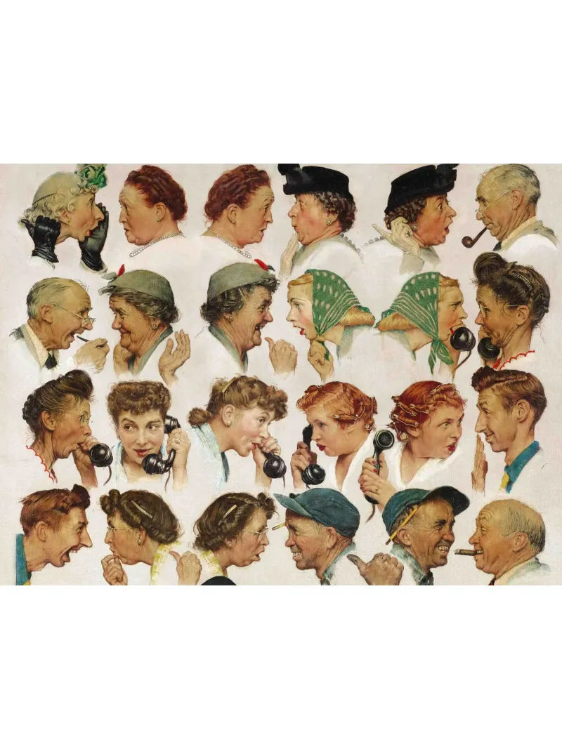 Il discorso di grazia di Norman Rockwell tela con Cornice a cassetta da Freya Mitchell