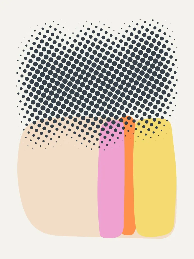 Abstract mixed media poster by Little Dean