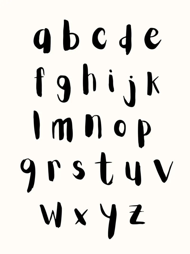 ABC poster con telaio in legno da PinkCandyWalls