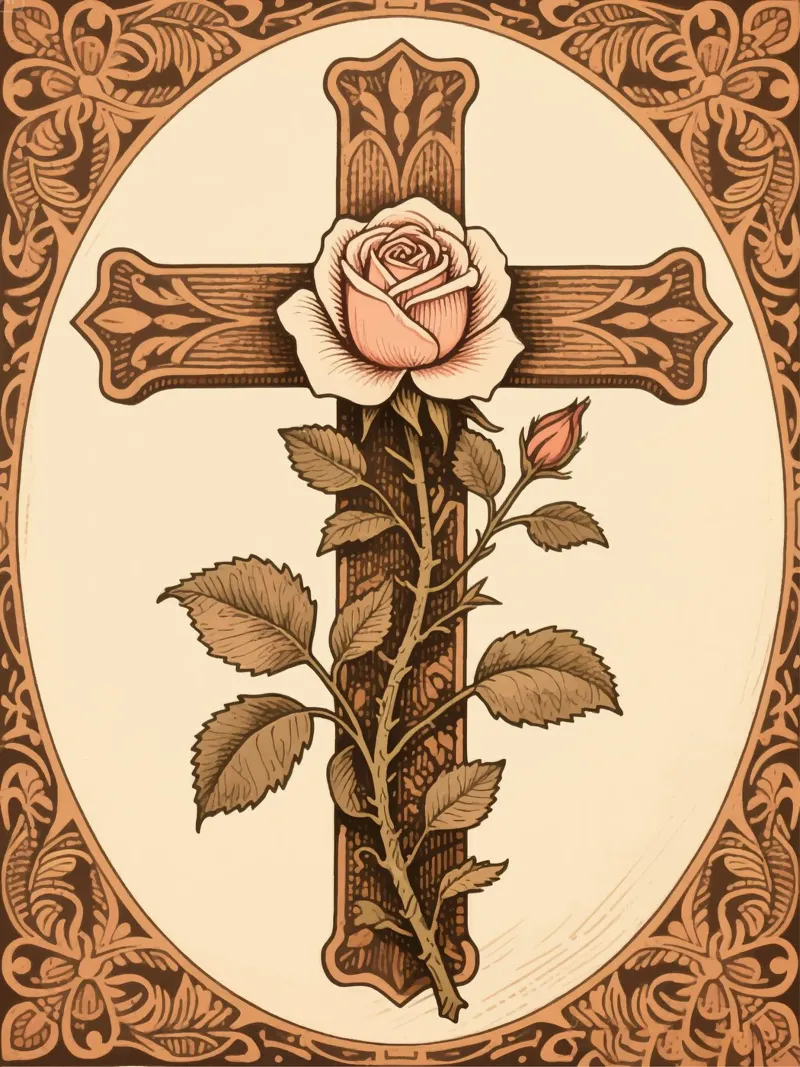 rose cross poster da knowledge