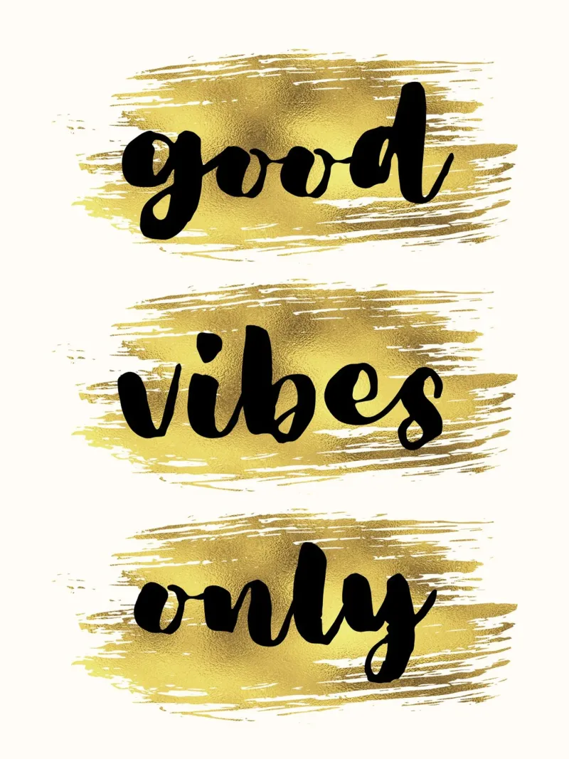 Good vibes only poster con marco de aluminio de PinkCandyWalls