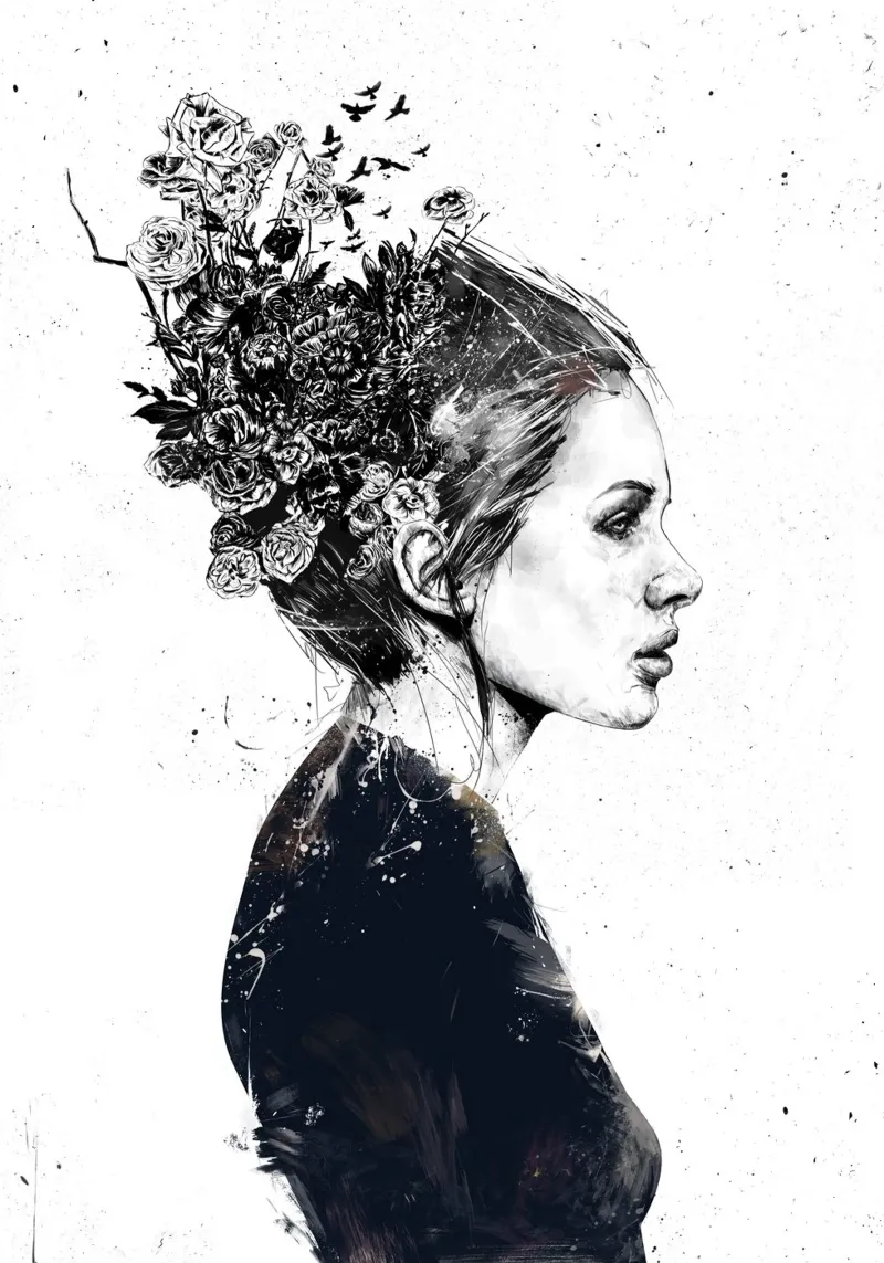 Blooming girl poster by Balazs Solti