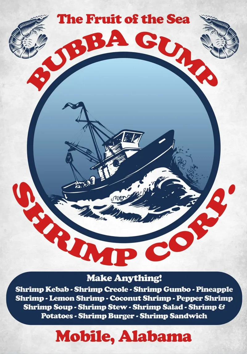 Bubba Gump Shrimp Corp. pellicola backlit da Junkie Movie