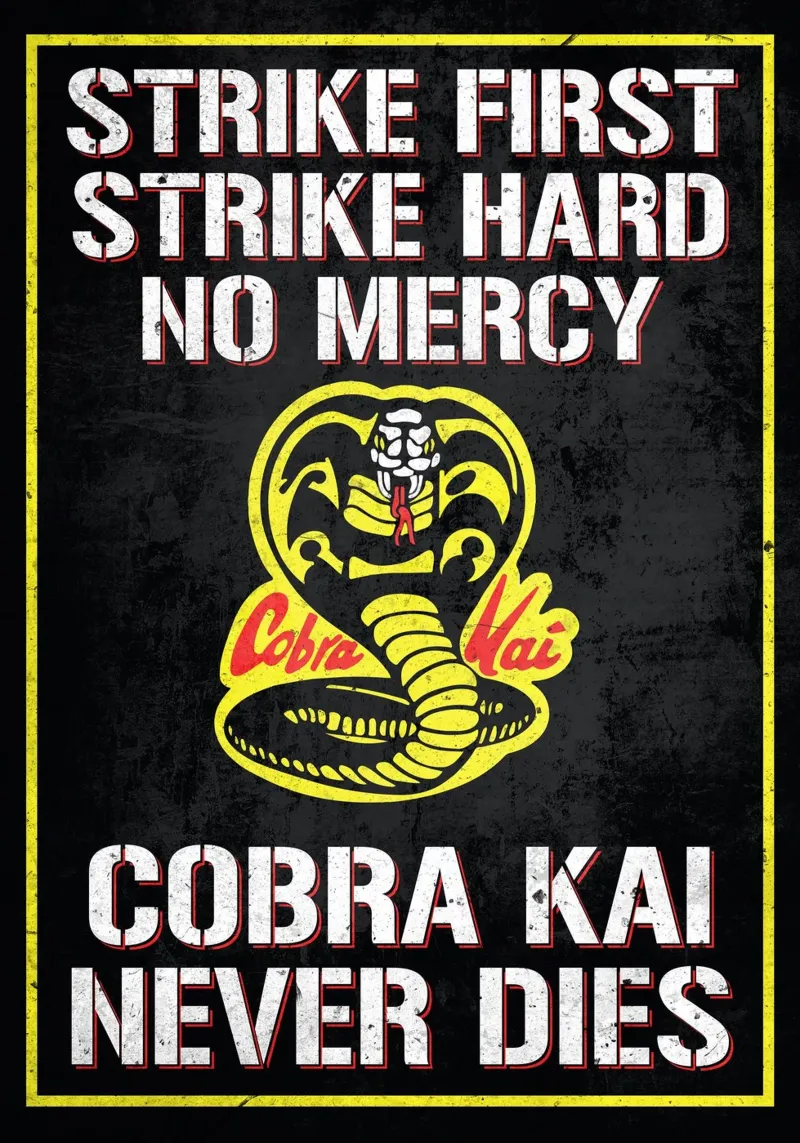 Cobra Kai non muore mai tela con Cornice a cassetta da Junkie Movie
