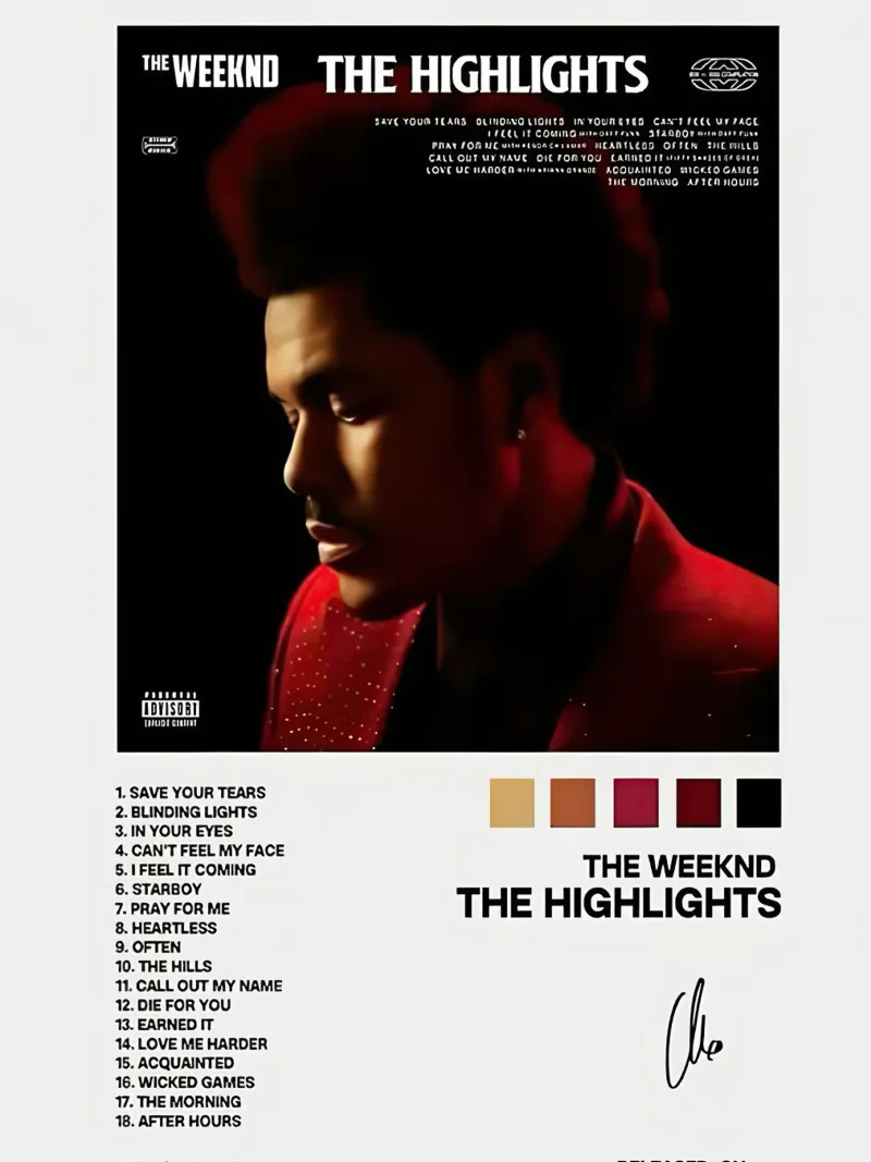 The Weeknd The Highlights tela con Cornice a cassetta da Roronoa7