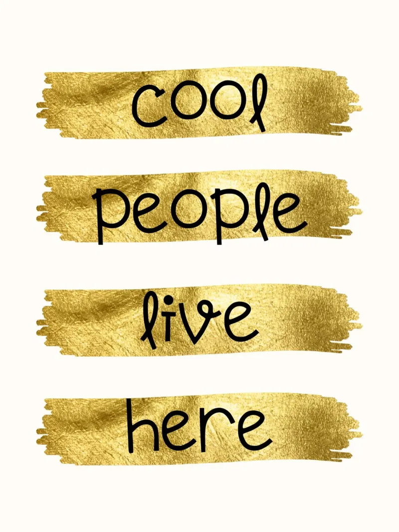 Cool people live here tela con Cornice a cassetta da PinkCandyWalls