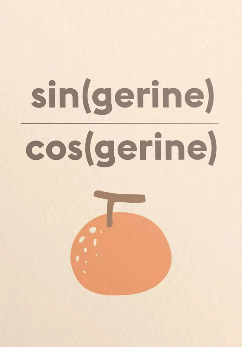 Singerine Cosgerine Tangerine tela con Cornice a cassetta da Mildred Store