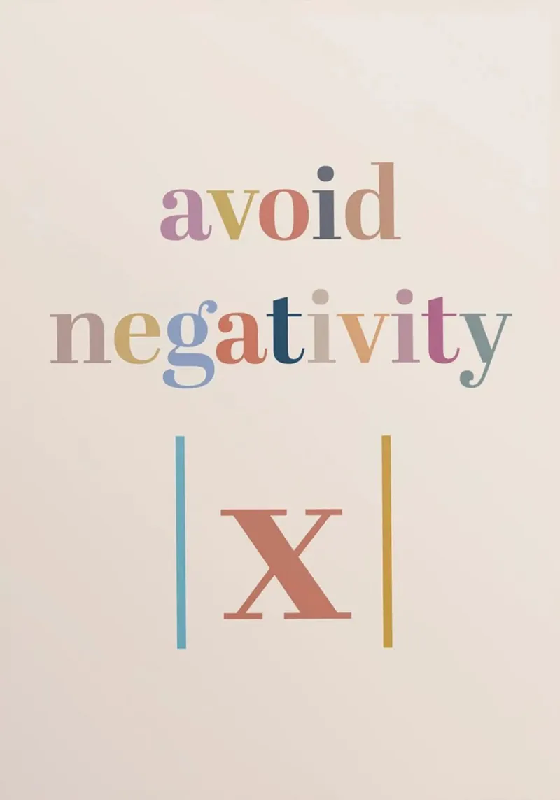 Avoid Negativity Absolute Value canvas with Floater frame by Mildred Store
