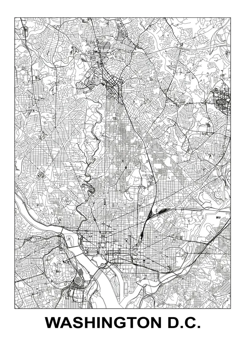 Washington D.C. canvas with Floater frame by Margaret Lister
