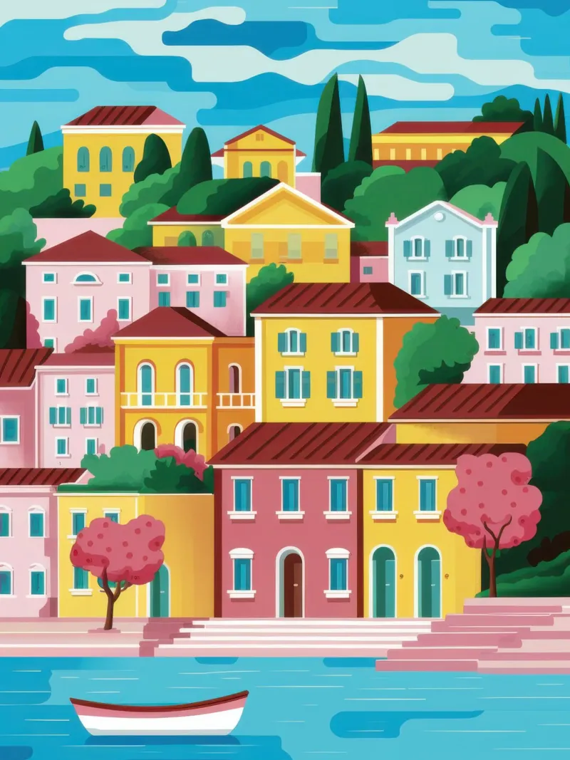 Tonalità del porto tranquillo poster da Echo Saber