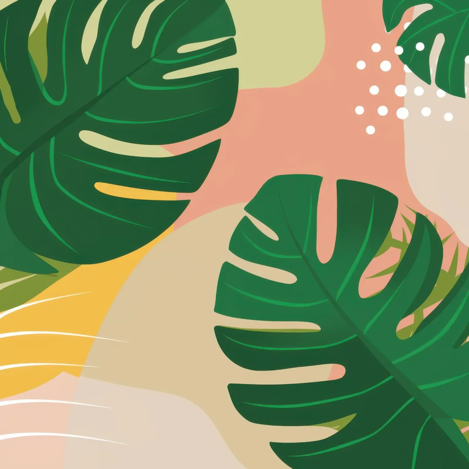 Grafica Monstera Pop poster con telaio in plastica da Wish Studio