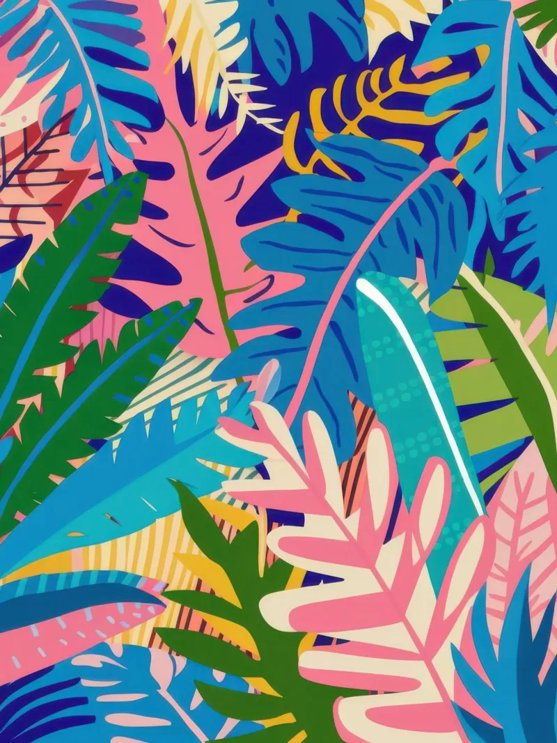 Rainforest Canopy Haze canvas with Floater frame by Wish Studio