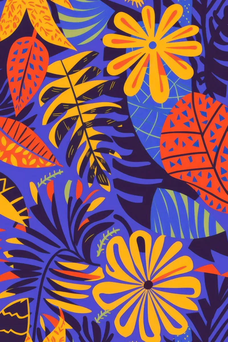 Middernacht Bloei Spektakel canvas met Baklijst van Wish Studio