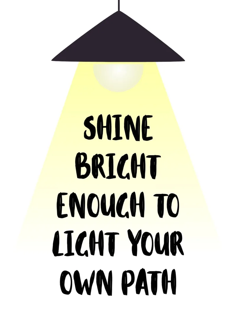 Shine bright enough to light your own path tela con Cornice a cassetta da PinkCandyWalls