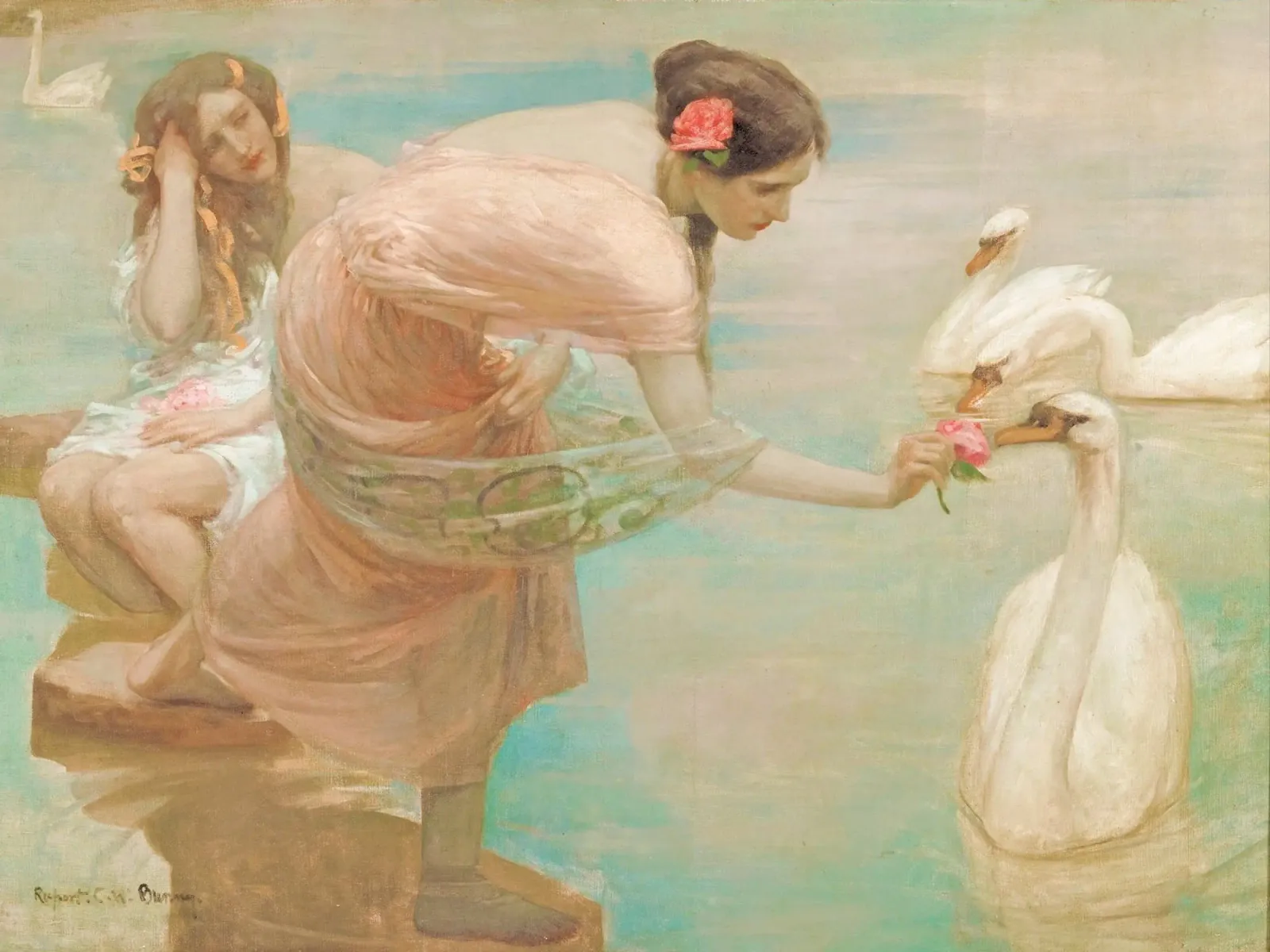 Rupert Bunny - Un mattino d'estate (1908 circa) poster da Venus Art