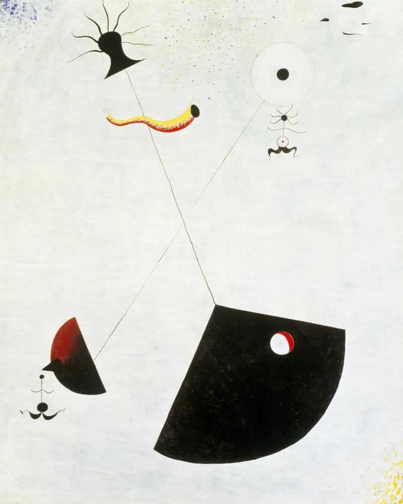 Joan Miró - Zwangerschap canvas met Baklijst van Classic Art Prints