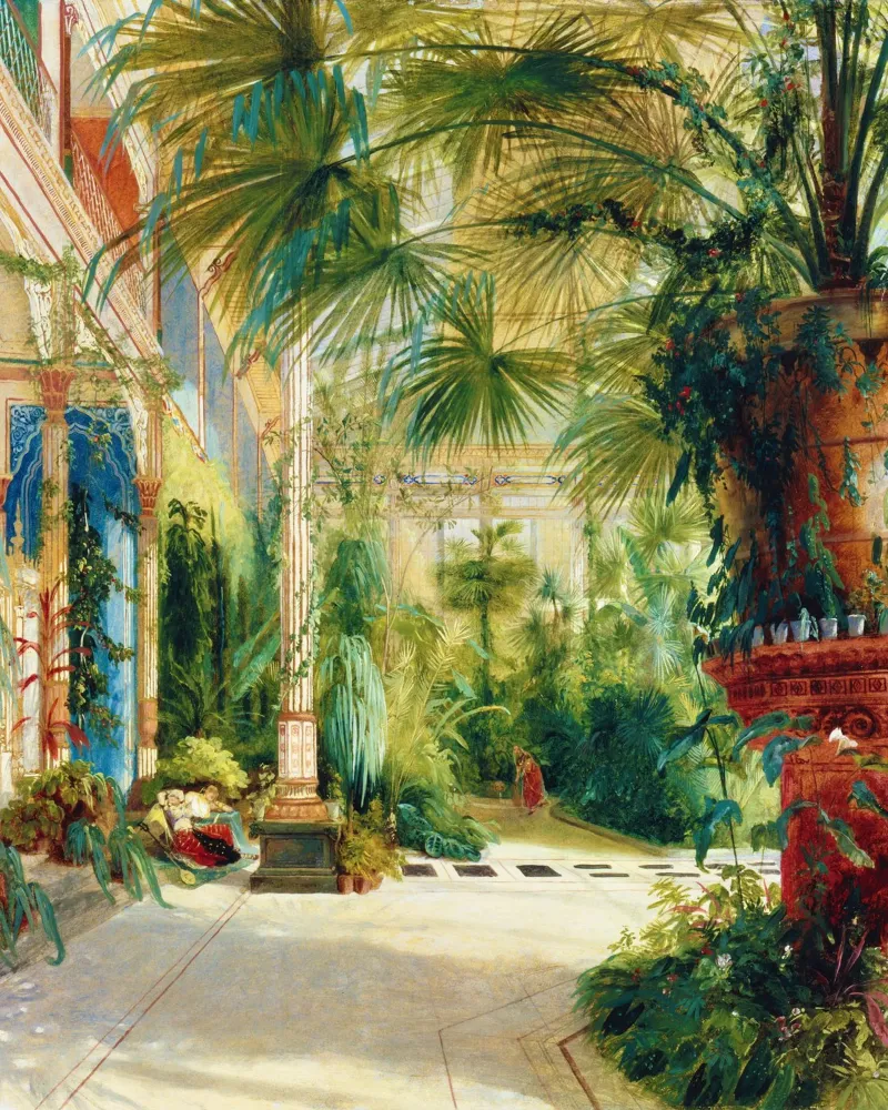 L'interno della Palm House poster con telaio in plastica da Venus Art