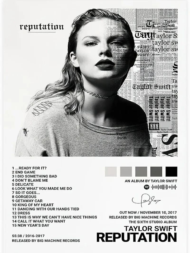 Taylor Swift Reputation poster da Roronoa7