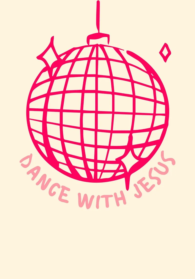 Ballo in discoteca "Dance with Jesus", arte cristiana poster da vintagepod
