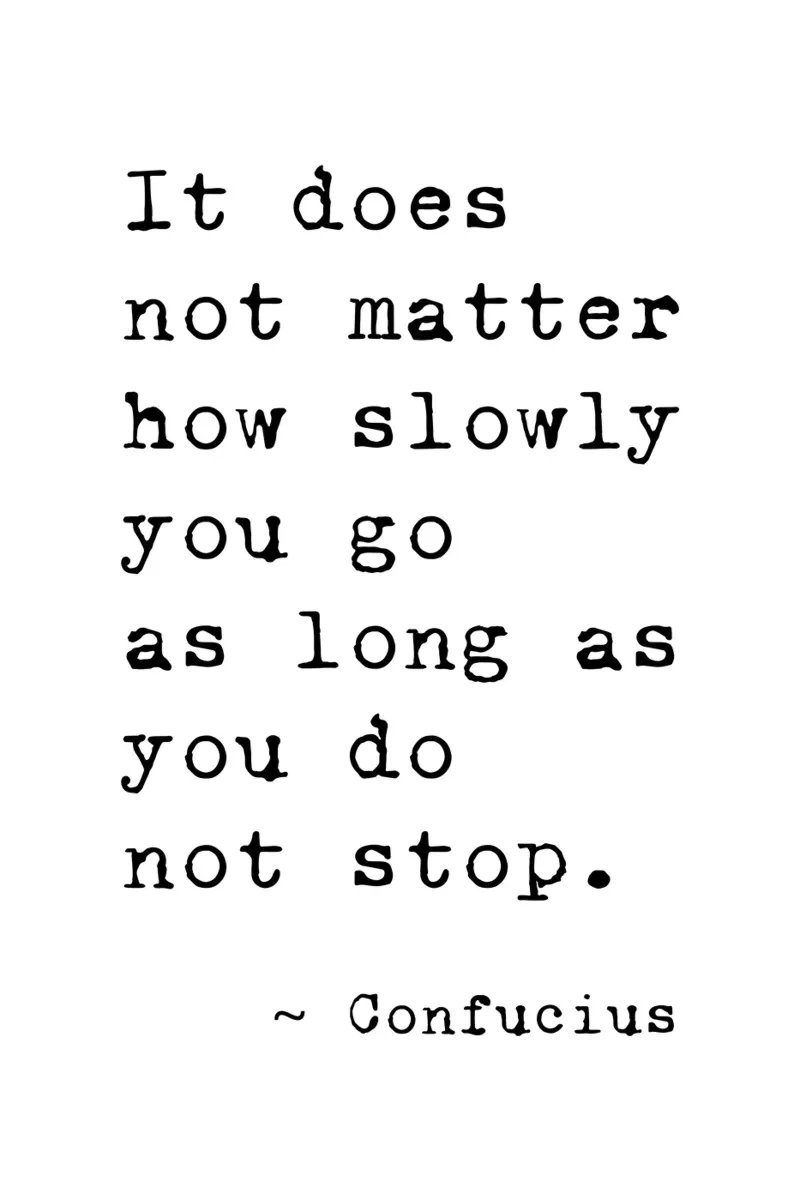 Do Not Stop - Confucius Typewriter poster by Typo Designs