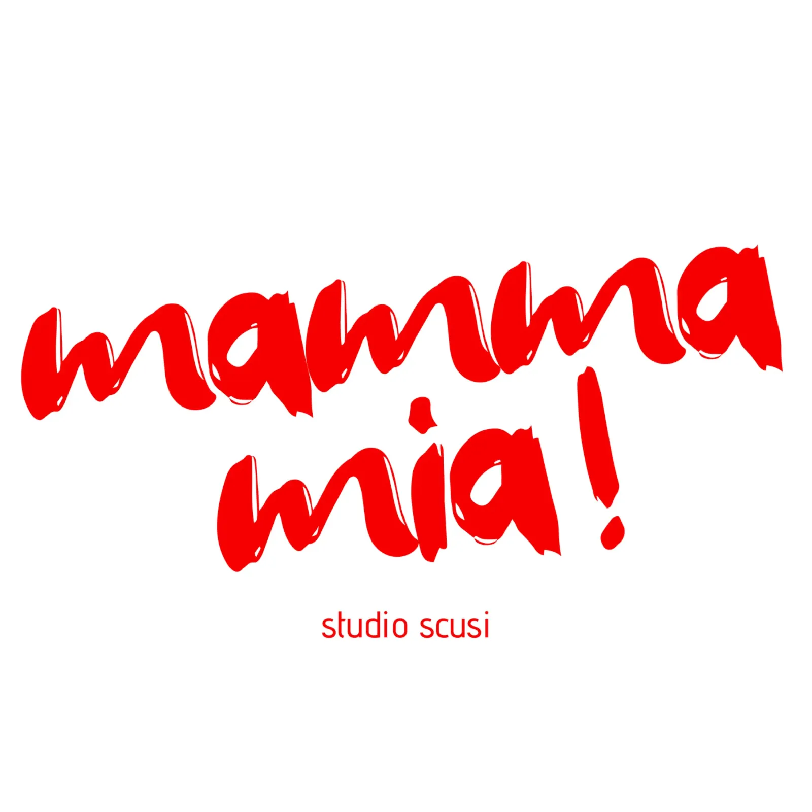 Mamma mia ! poster con telaio in legno da studio scusi