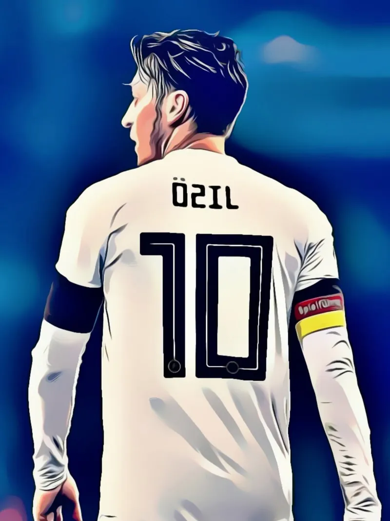 Mesut Ozil - Football Player with Number 10 Jersey poster by dark eagle