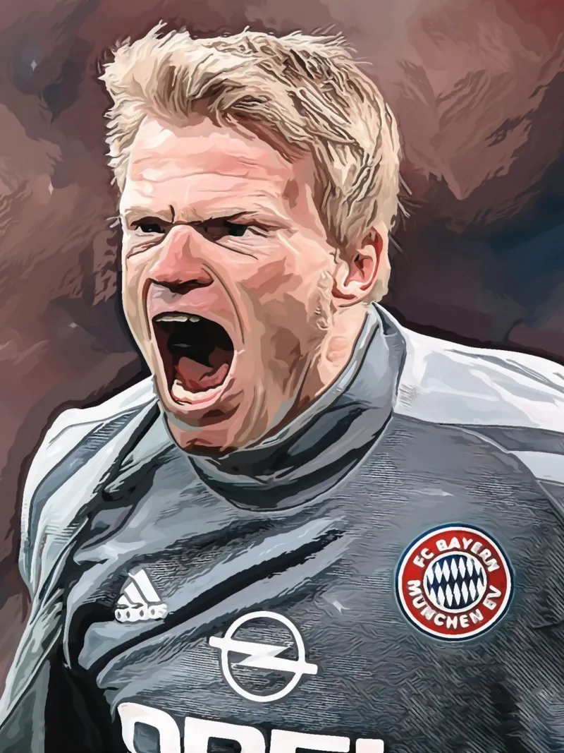 Oliver Kahn tela con Cornice a cassetta da dan band