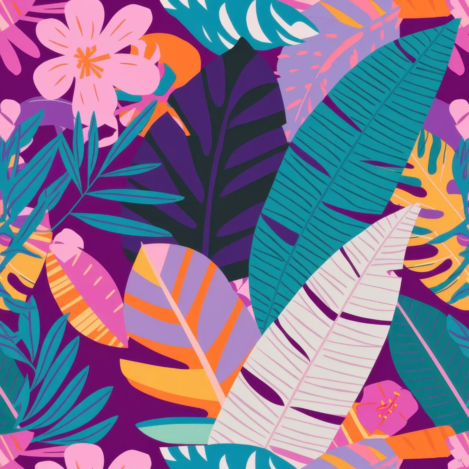 Foglia di banano notturna poster con telaio in alluminio da Wish Studio