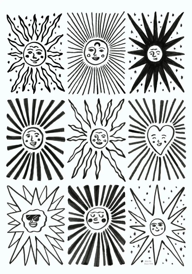 Sun Faces hahnemühle by Alex Foster