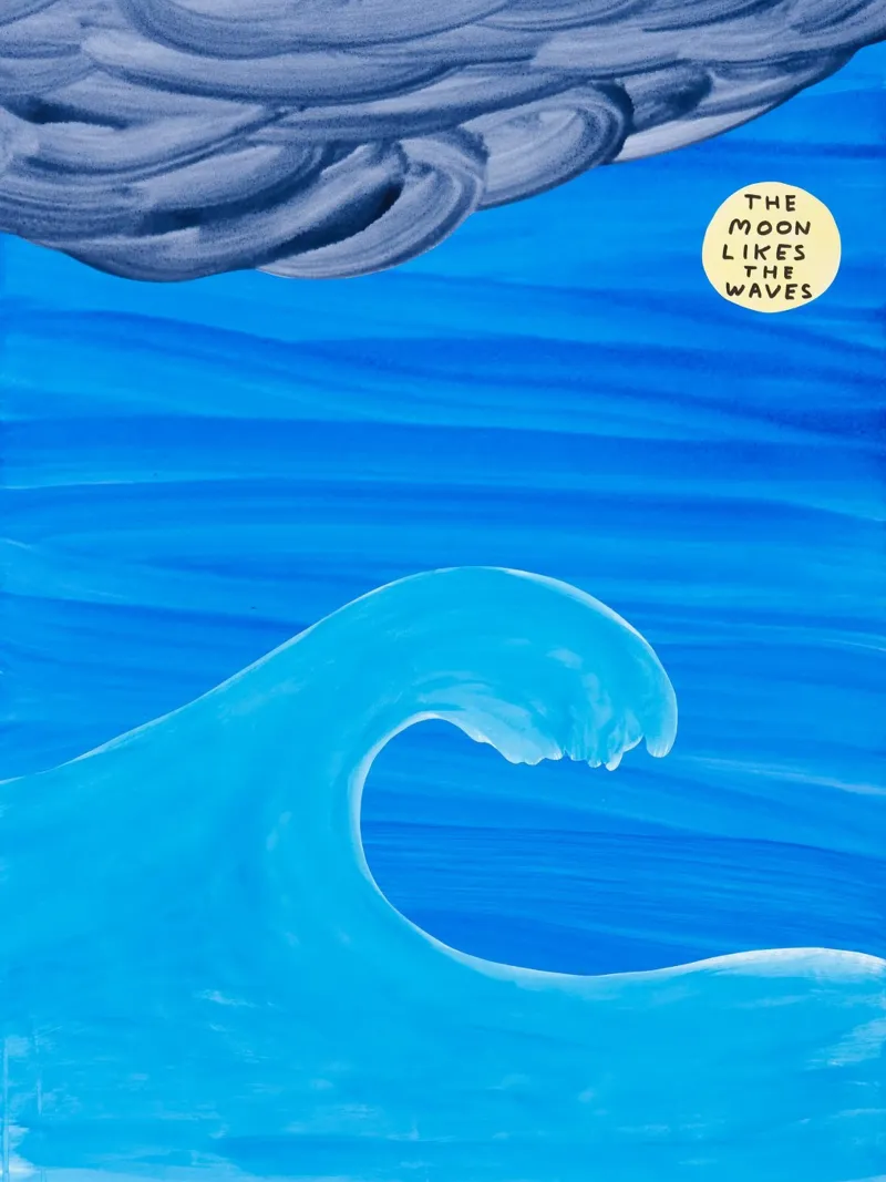 The Moon Likes The Waves canvas with Floater frame by ushop god