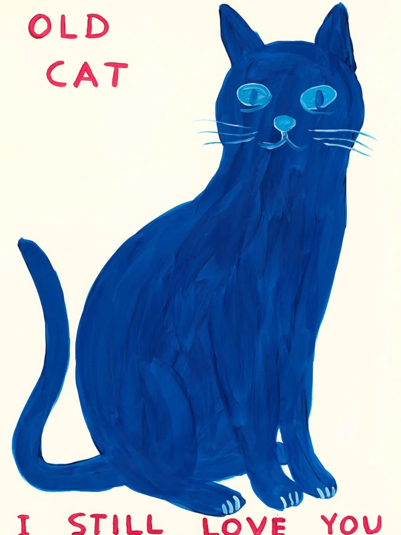 Vecchio gatto tela con Cornice a cassetta da ushop god