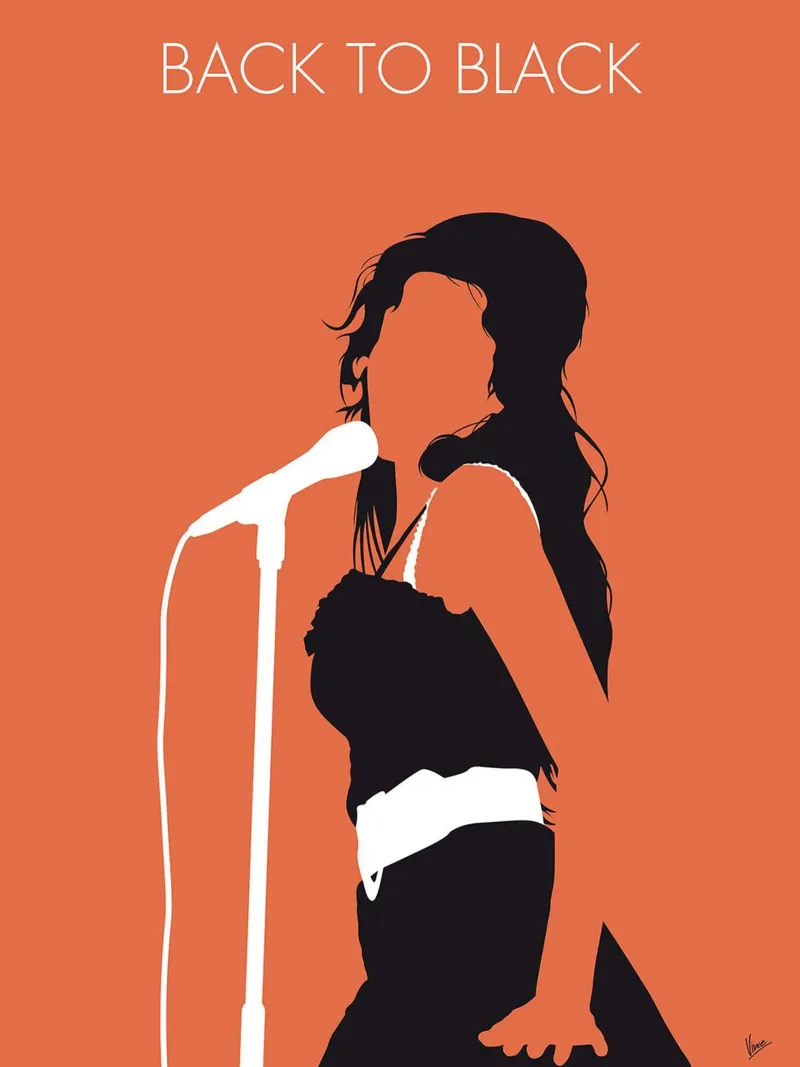 Amy Winehouse - Back To Black di Chungkong tela con Cornice a cassetta da jammie
