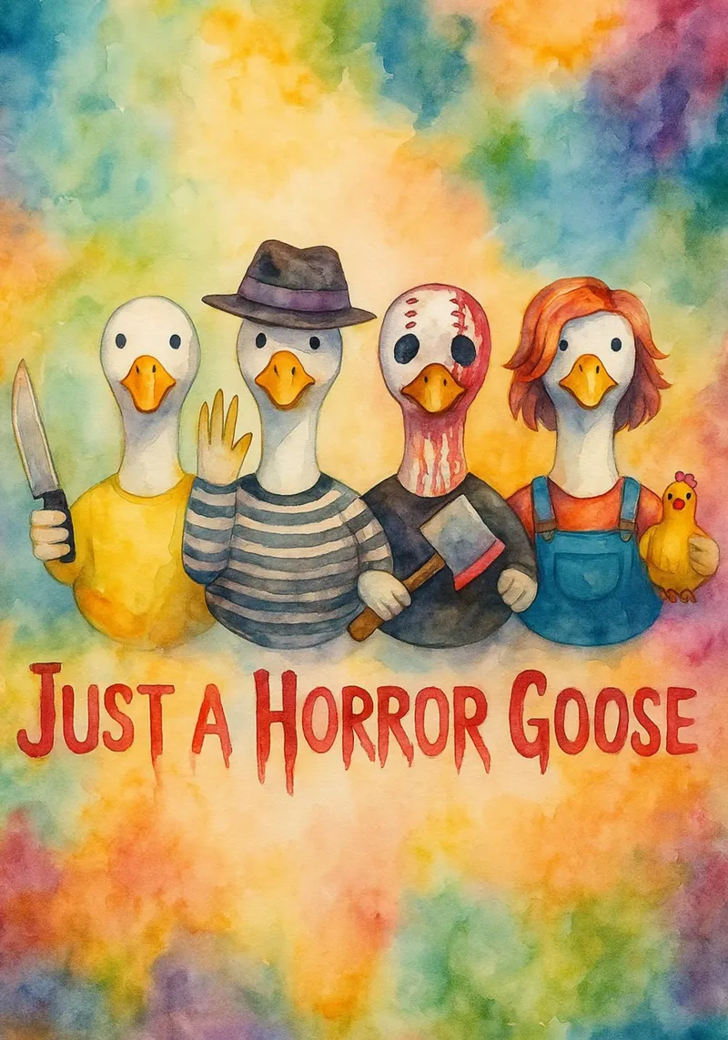 solo un horror oca divertente halloween poster da cepeducks