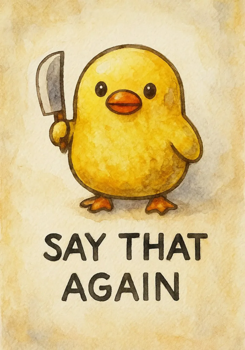 say that again funny duck canvas with Floater frame by cepeducks