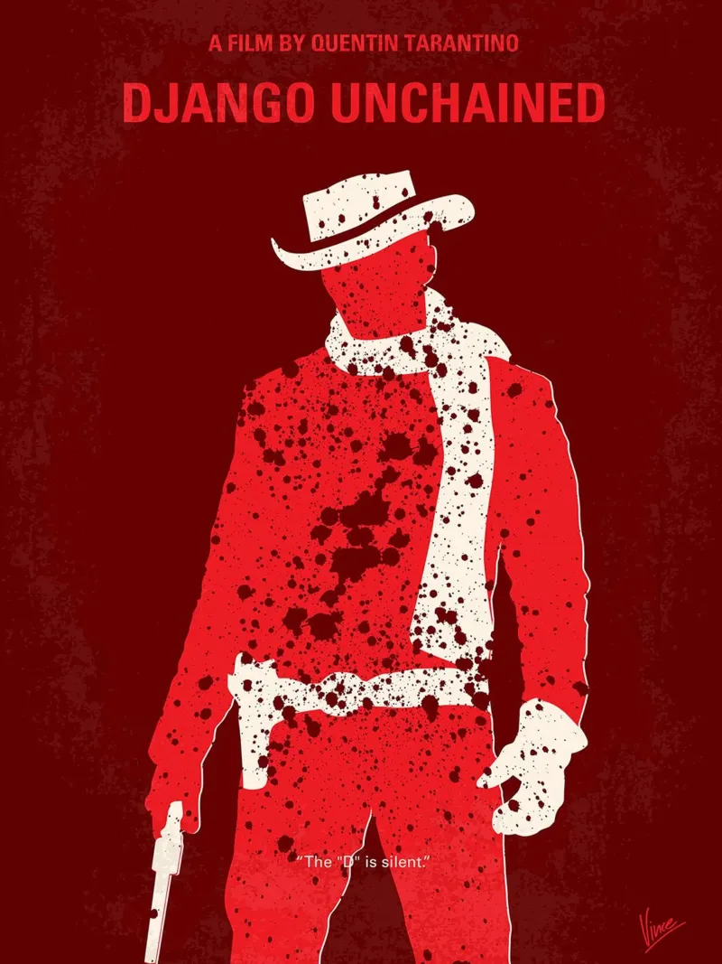 Django Unchained di Chungkong poster con telaio in plastica da jammie