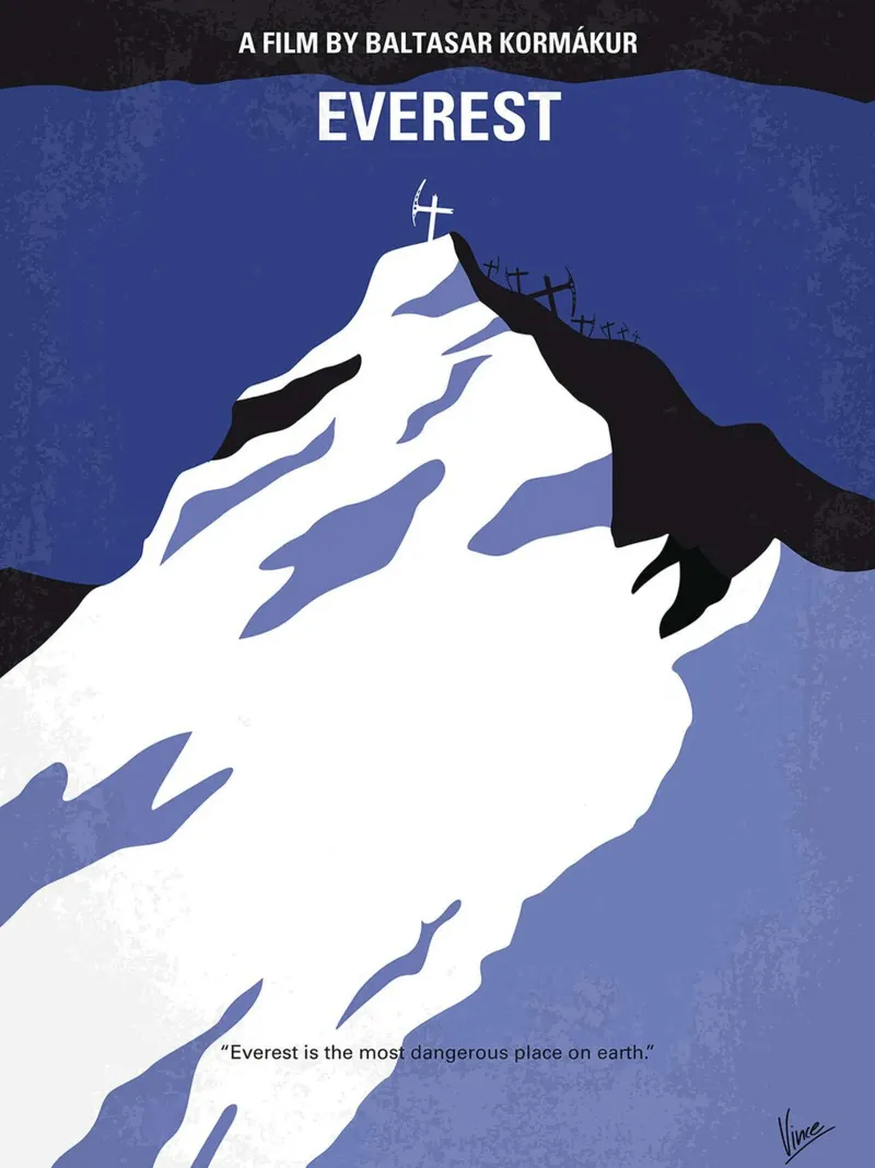 Everest door Chungkong canvas met Baklijst van jammie