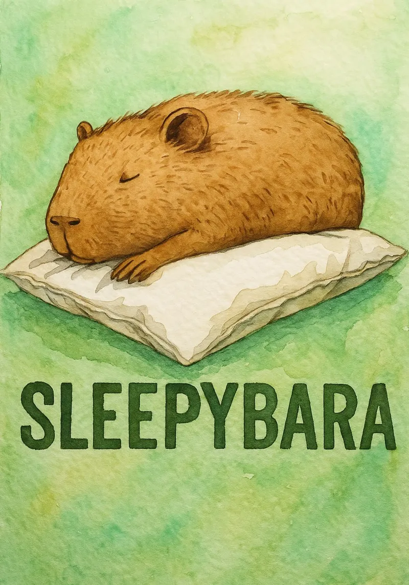 sleepybara drawing canvas with Floater frame by cepeducks