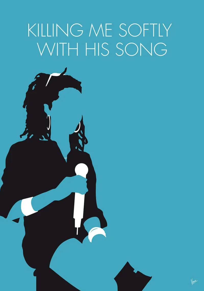 Lauryn Hill - Killing Me Softly With His Song di Chungkong poster con telaio in alluminio da jammie